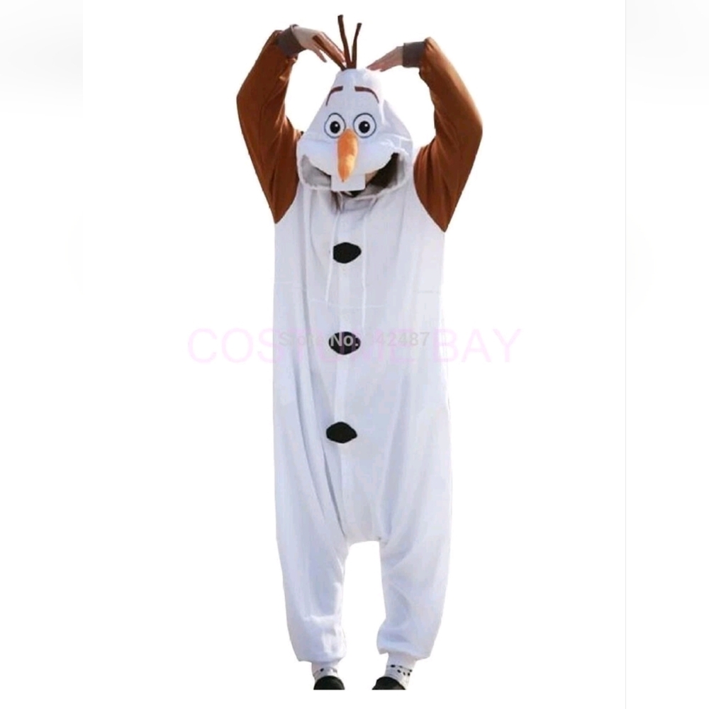 White Olaf Snowman Kids Costume Onesie